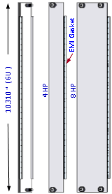 CPCI Filler Panels, VME64x Filler Panels, Filler Panels, Extruded Profile Filler Panels, EMI Gasket Filler Panels"